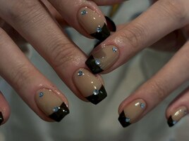 一癖フレンチネイル ブラウン