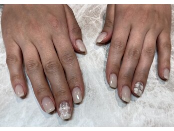 エステティックアンドネイル ローズ(ESTHETIC&NAIL Rose)/ワンカラー×アート