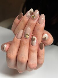 バレンタインネイル