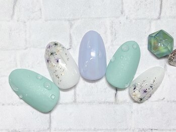 アルセア 上野御徒町店(Alcea)/しずくネイル 押し花 水滴