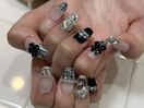 冬のブラックネイル*・*。