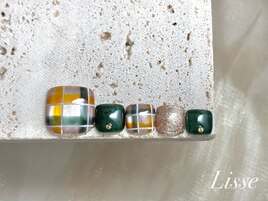 チェック柄フット