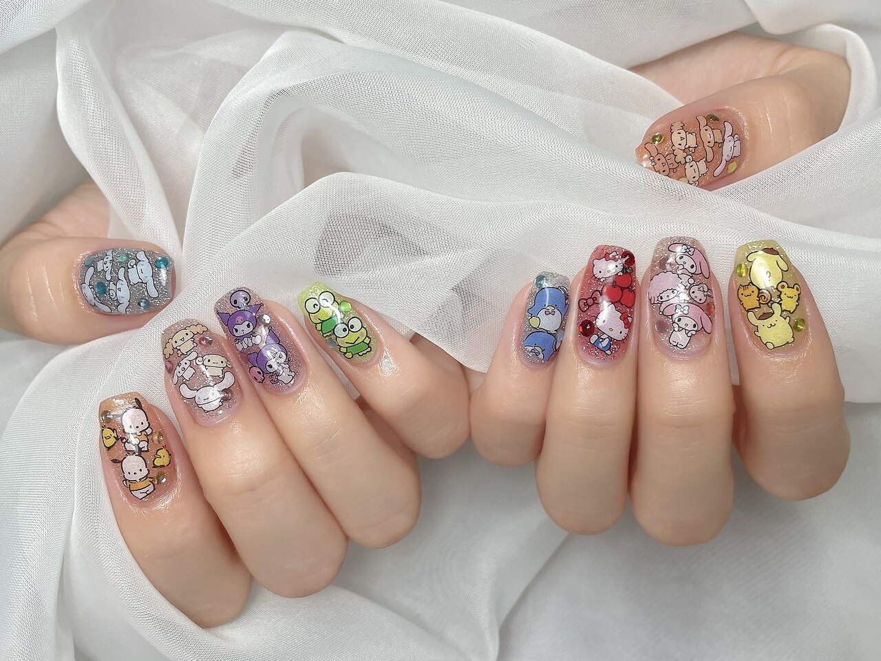 ごまだんごページです！デザインネイルチップ・付け爪2セット ごまだんごページです！デザインネイルチップ・付け爪2セット ごま