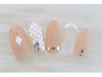 ラミエンヌ/ホログラム キラキラ ベージュ