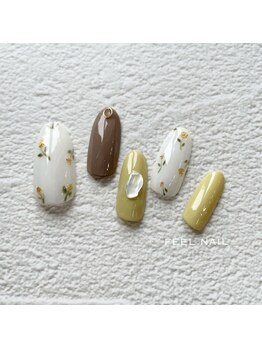 フィールネイル 天神橋店(feel nail)/くすみカラー/ブラウン/イエロー