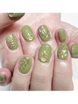 ネイルージュ 梅ヶ丘店(Nailouge)/ミラーリーフ☆