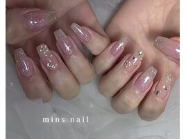 フラッシュ×ビジューネイル