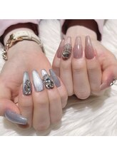 エスフィーネイルサロン リシェル(Esfy nailsalon Richer)/ジェル　キラキラマグネット