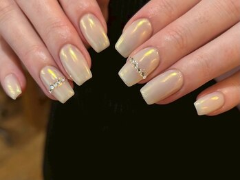 and w/Laque mini/*パールホワイトネイル*