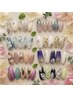 【5月限定ジェル】★Bloom Leaf nail ★華やか上品デザイン★¥8800→¥8250