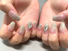 ハートシェイプストーンネイル