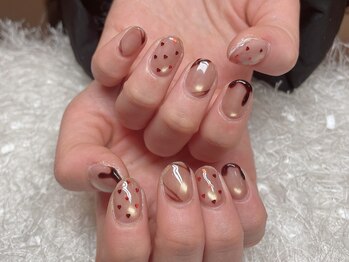 バレンタインネイル