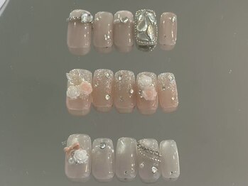 ネイルメゾン 渋谷店(NAIL MAISON)の写真/【7000円～ワンホンデザインコース】可愛いリボンパーツなどワンホン系の定額コース☆