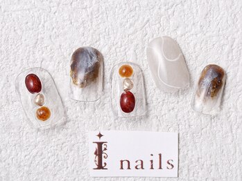 アイネイルズ 梅田店(I nails)/天然石ニュアンス¥8200