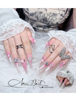アミネイル(Ami Nails)の写真/【つけ放題￥8800～】通いやすい価格◎カラー・パーツの種類が豊富で、長さ出しもデザインも思いのまま♪