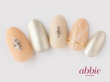 ネイルサロン アビー 宮益坂店(abbie)/ブラウン大理石　￥12298