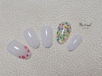 ナンバーナインネイル(No.9 nail)/押し花埋め尽くし＊