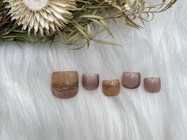 バイカラーフットネイル¥9000