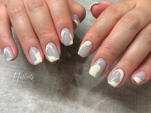エクラス 銀座(Heclats)/ニュアンス/グレー/秋ネイル