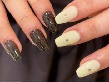 ジェミーネイル エビス(Jemiy nail ebisu)/シンプルストーンラメ