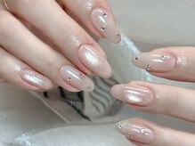 トゥートゥー(TOUTOU)/ベージュマグネットネイル