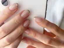 アイネイルズ 梅田店(I nails)/ゴールドミラーフレンチ¥9700