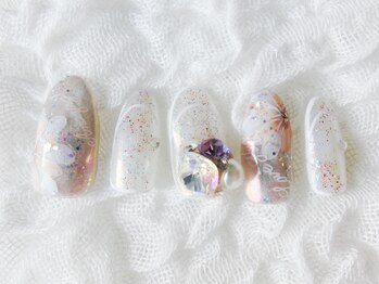 ネイリシャス(NAILICIOUS)/ロマンティックフラワーネイル