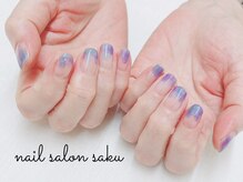 サク(saku)/夏の塗りかけネイル