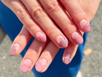 アークヘアーダイ ネイル アンド アイラッシュ(ARK HAIR DAI)の写真/【西熊本/南区】《定額シンプルコース¥6000》手元から美しく♪シンプルながらもおしゃれなネイルを*