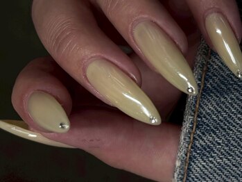 and w/Laque mini/*くすみイエローネイル*