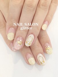 シェル&リボンネイル