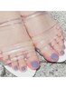 【新規】丁寧な甘皮ケア付き♪シンプルフットネイル★7128円→5500円♪