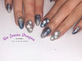 【自爪ネイル】星ネイル
