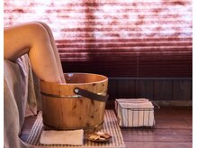 全メニュー足湯付き。まずは足からほっこり♪