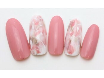 ネイルサロン ブランアンジュ(Blanc Ange)/上品大理石ネイル