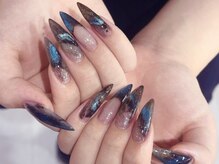 ダークハニー 原宿店(Dark Honey)/マグネットアート宇宙ネイル
