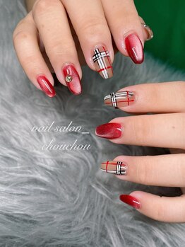 シュシュ(Chou chou)/チェックと赤りんご♪