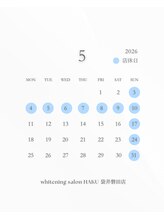 ハク 袋井磐田店(HAKU)/【5月営業日のお知らせ】