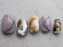 ルフトエーデ(LUFT Ode)/【Art 10】gray異素材ネイル