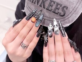 ハロウィンネイル　スカルプ