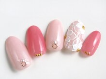 トータルビューティーアンドアズフローラ(Total Beauty & a`s Flora)/ピンクのレースフラワー♪