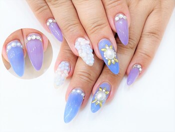 ネイルコレクション ピンク(Nail Collection Pink)/ジェル定額￥9990☆3Dフラワー