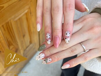 フリー+ぷっくり花*新規¥9,130