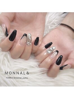 モナールアンド(MONNAL&)/黒フレンチ×埋めつくし★