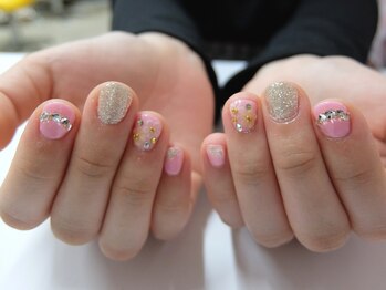 ネイルサロンミキ 横浜(MIKI)/ショートネイル上品和風着物3D花