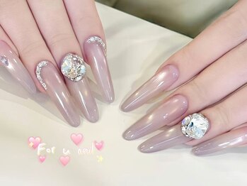 フォーユーネイル(For U Nail)の写真/スカルプやパーツの種類豊富★スカルプシンプルコースは2色まで選べて¥8900！上品韓国ネイルで指先華やか♪