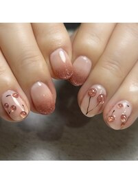 マグネット×さくらんぼネイル