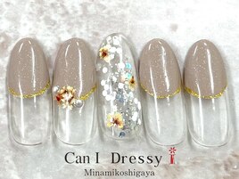 押し花バルーンフレンチネイル