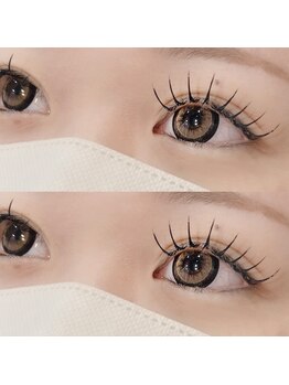 エアリ(airRe)の写真/フラットラッシュつけ放題がおすすめ★長さやカール次第で印象がガラッと変わる♪人気の束感デザインも◎