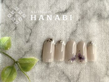 ネイルルーム ハナビ(NailRoomHANABI)/ガラスフレンチネイル
